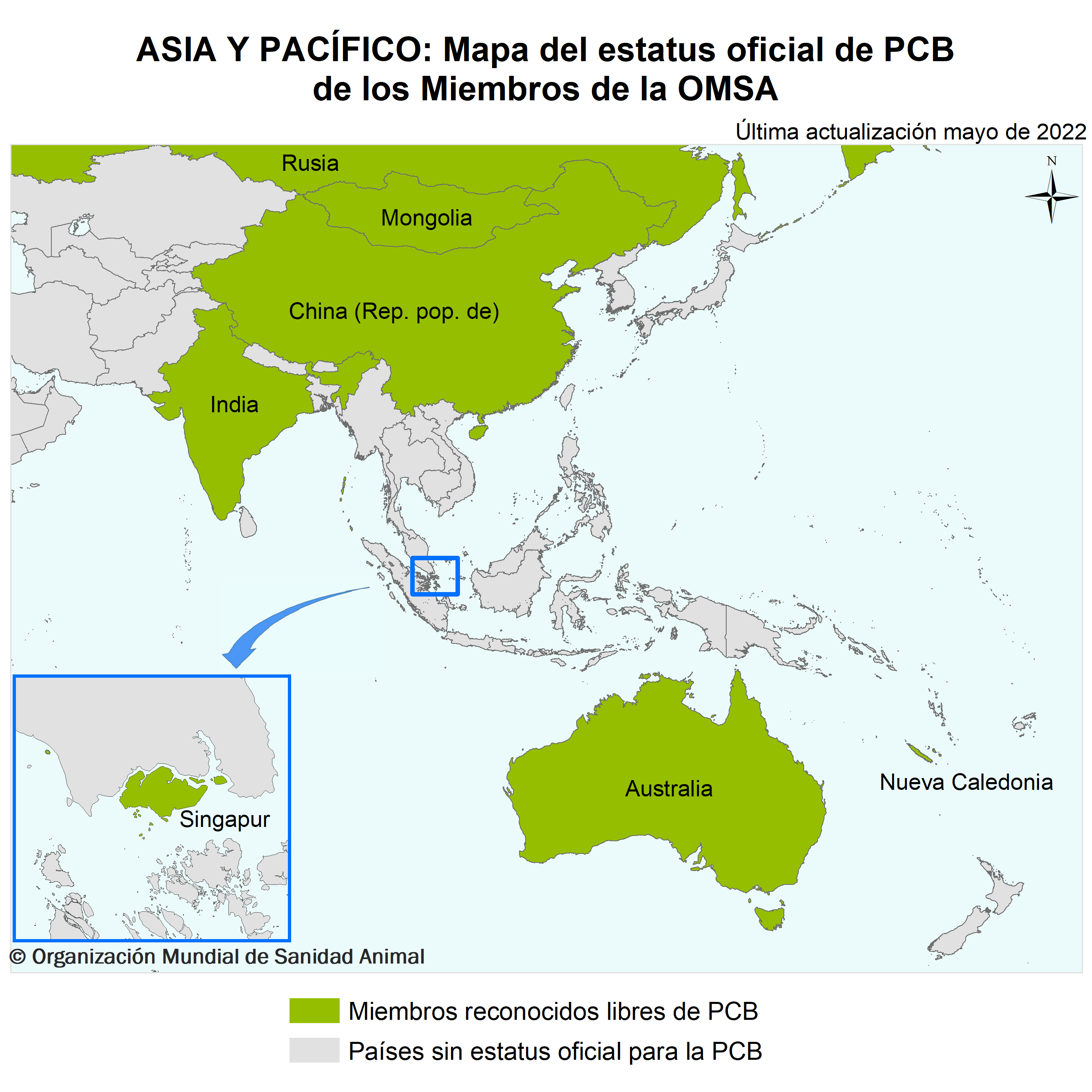 Mapa OMSA de PCB Asia Pacifico