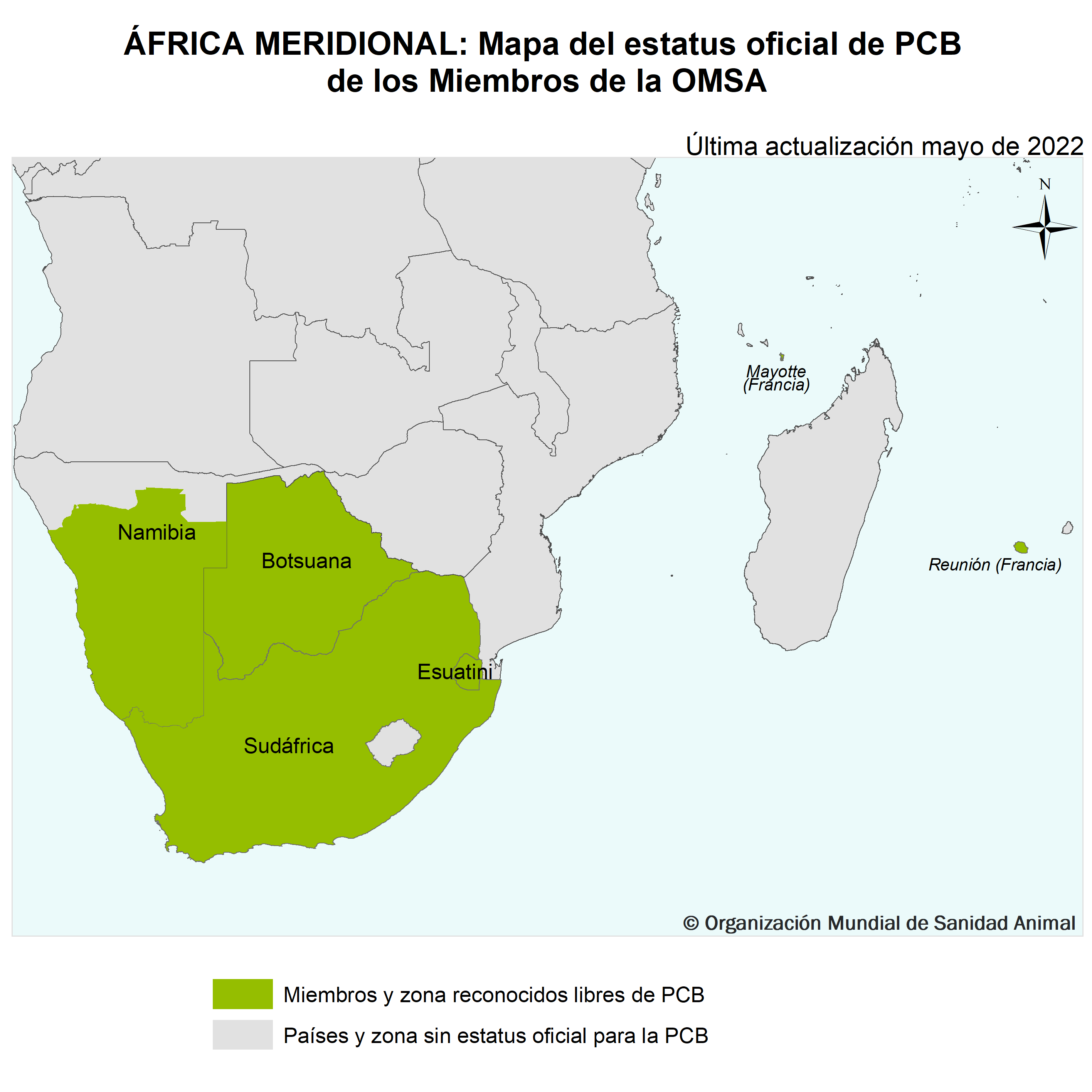 Mapa Mundial OMSA PCB Sudafrica
