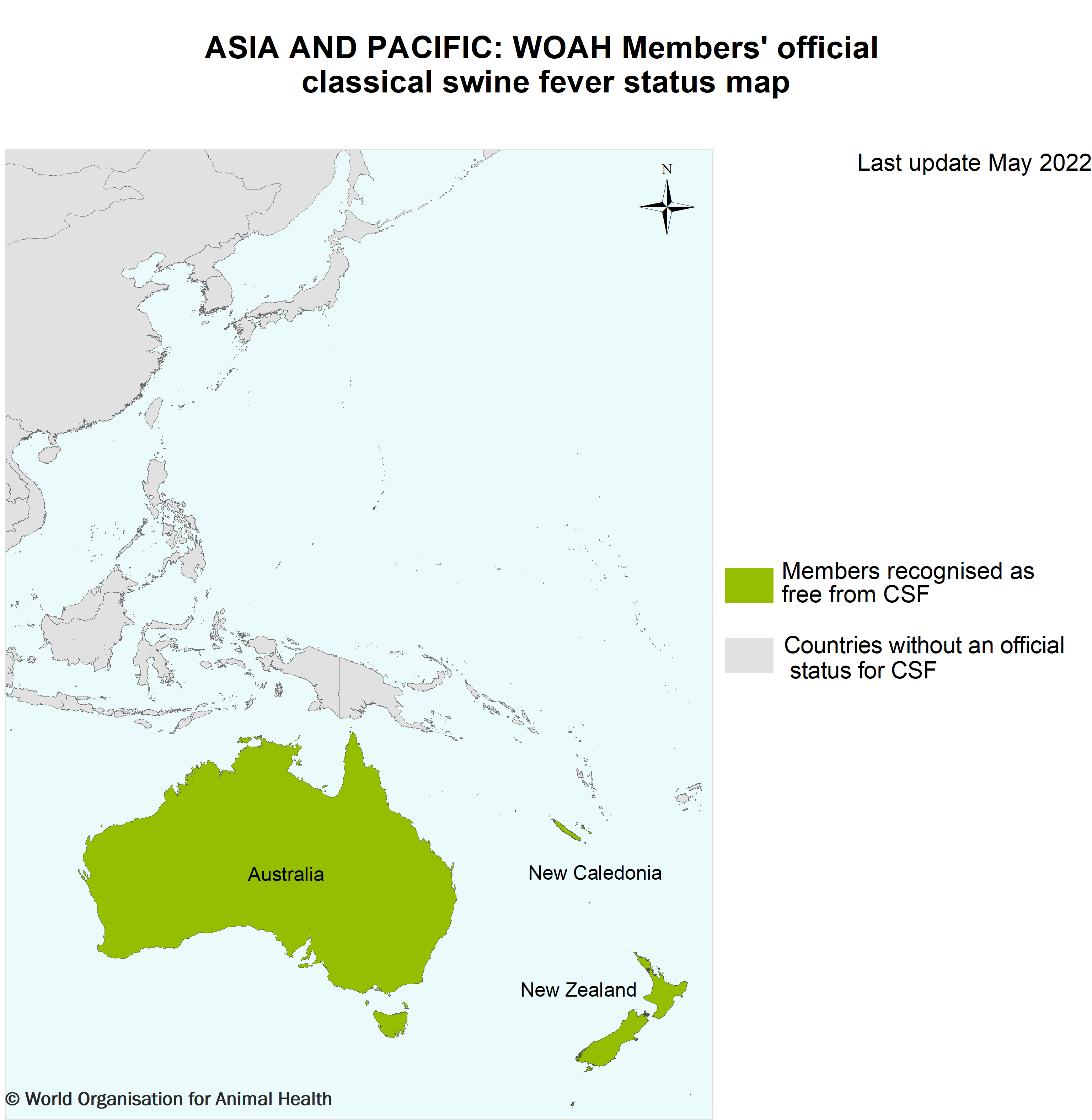 CSF Asia Pacific Map