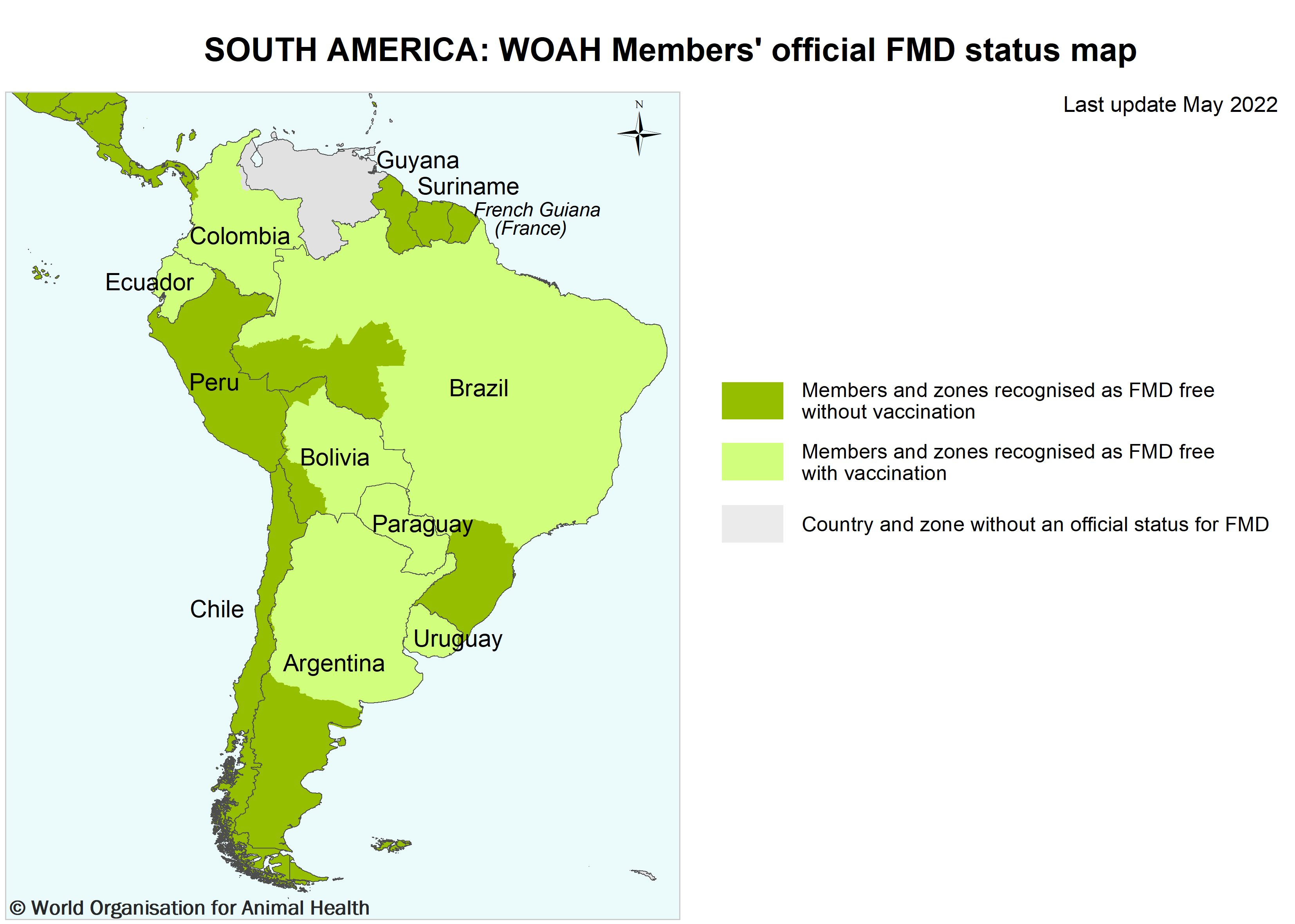 FMD South America Map