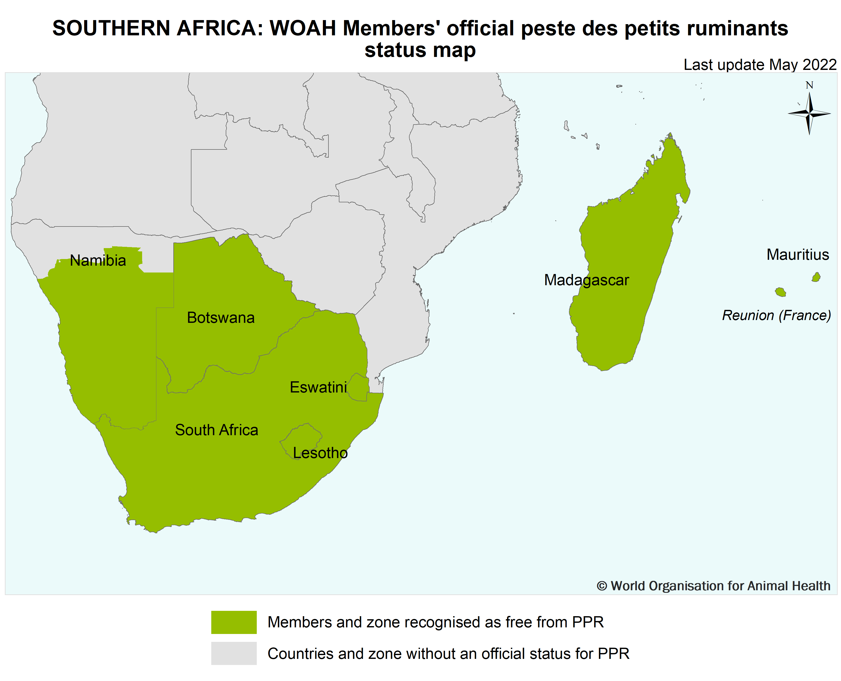 PPR Southern Africa Map
