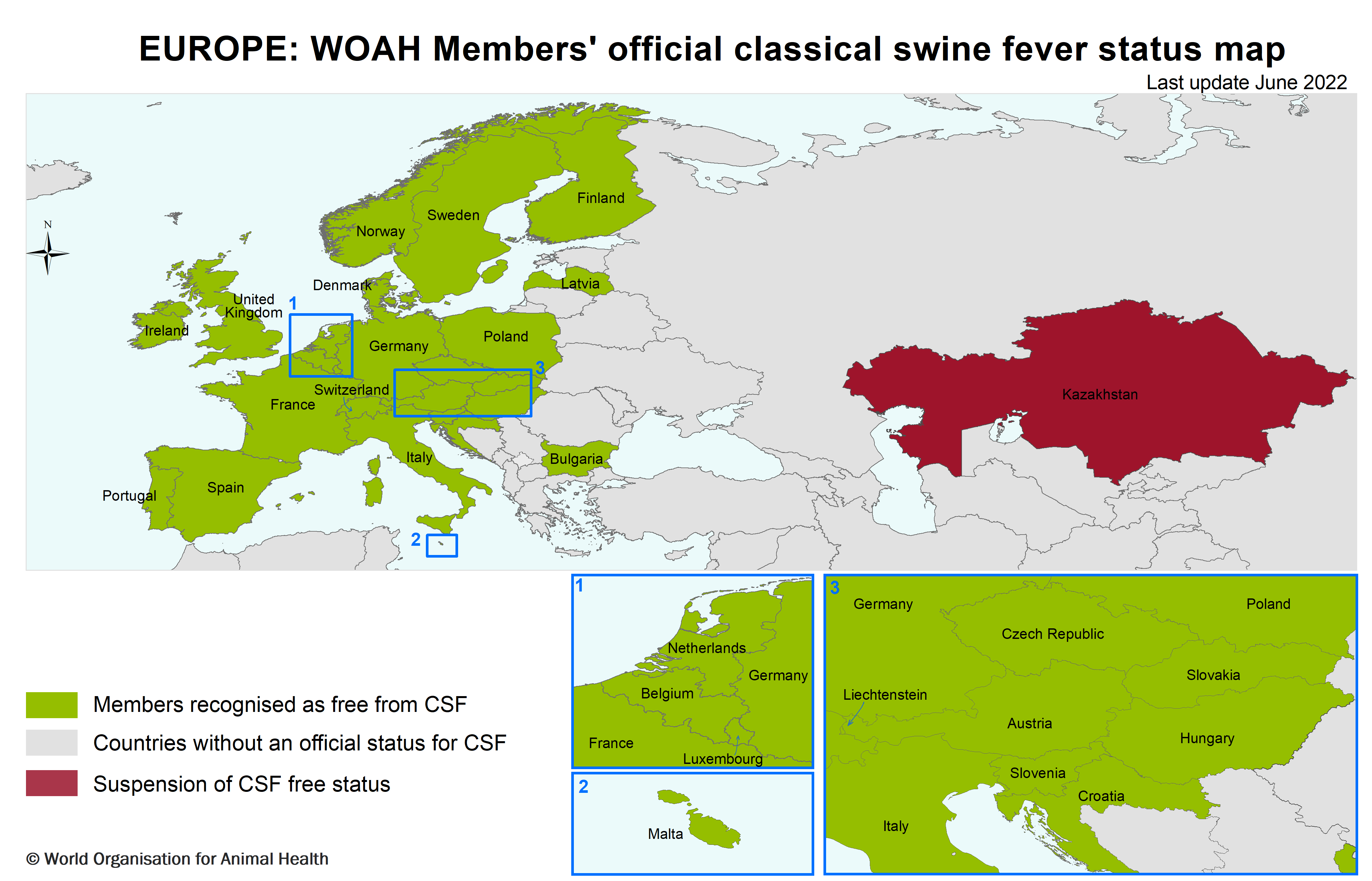 Classical Swine Fever Europe Map