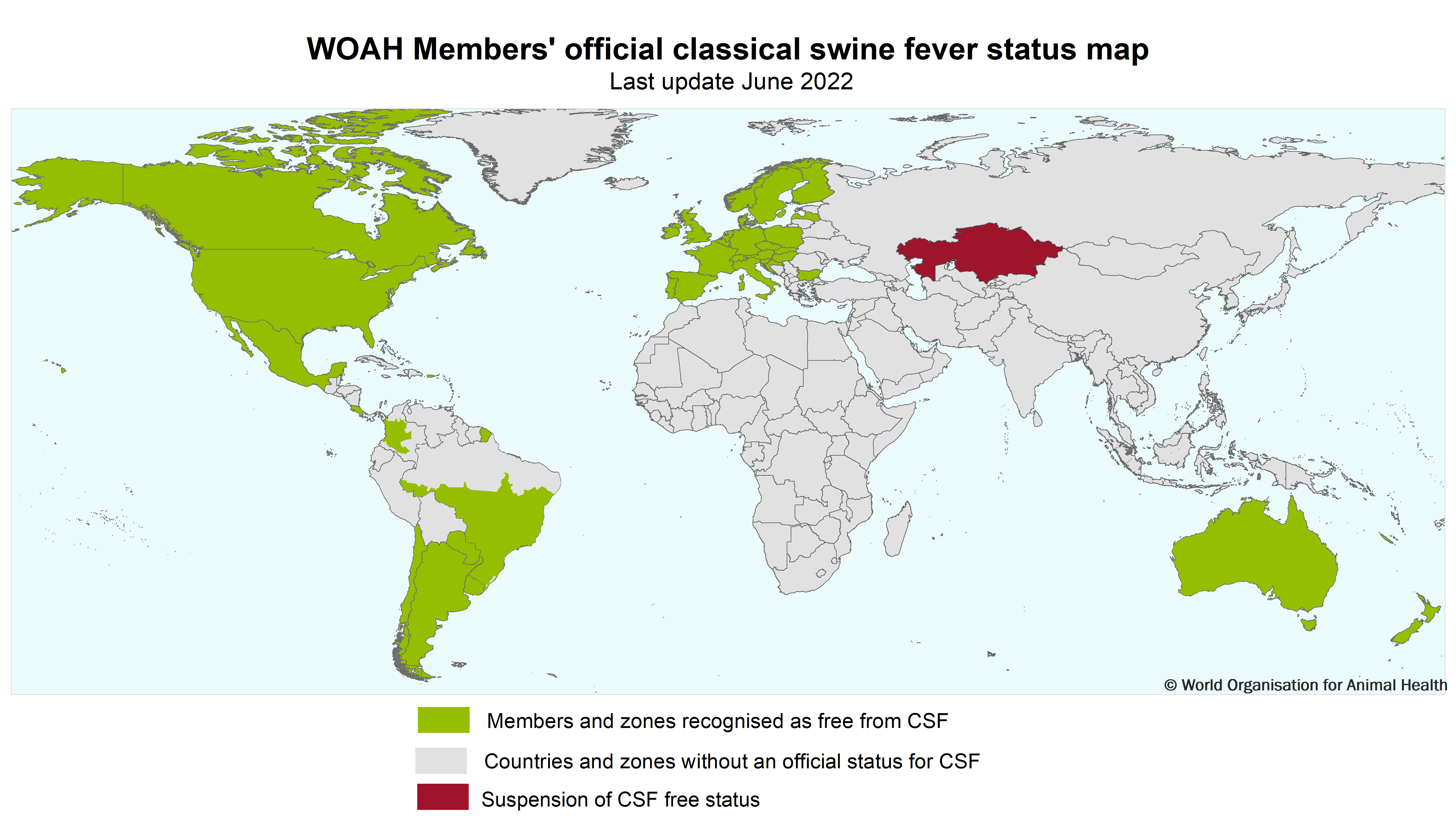 Classical Swine Fever World Map